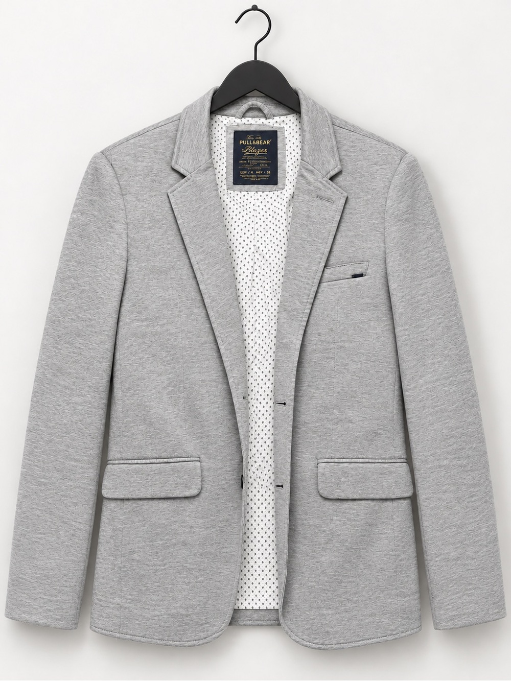 Pull&Bear Light Gray Knit Sport Blazer